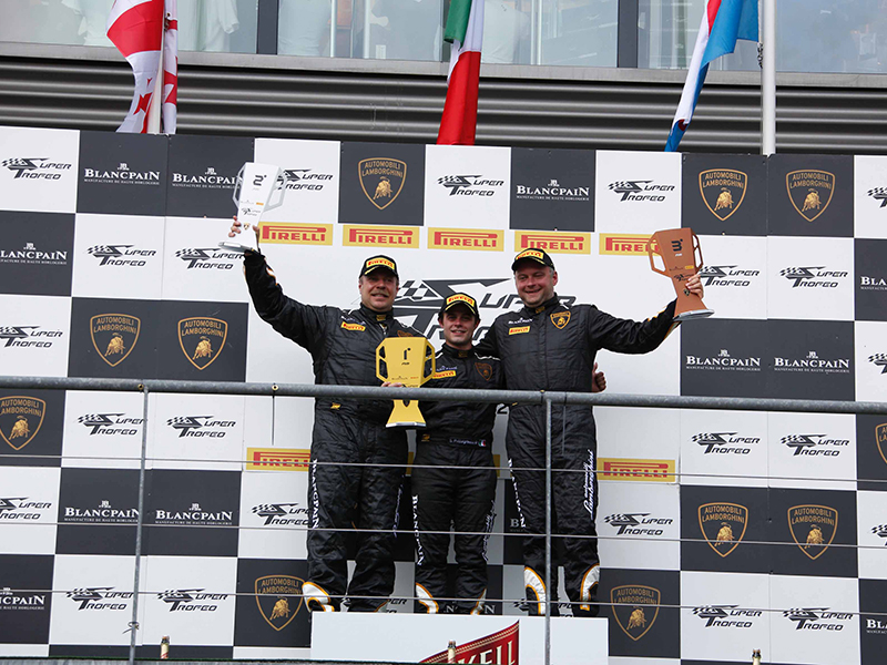 Super Trofeo SPA Day 1 AM Podium Super Trofeo SPA Day 1 AM Podium