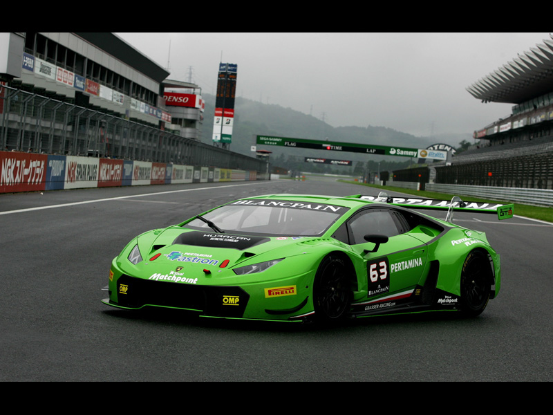 The Lamborghini Hurac+ín GT3 on Display at Fuji The Lamborghini Hurac+ín GT3 on Display at Fuji