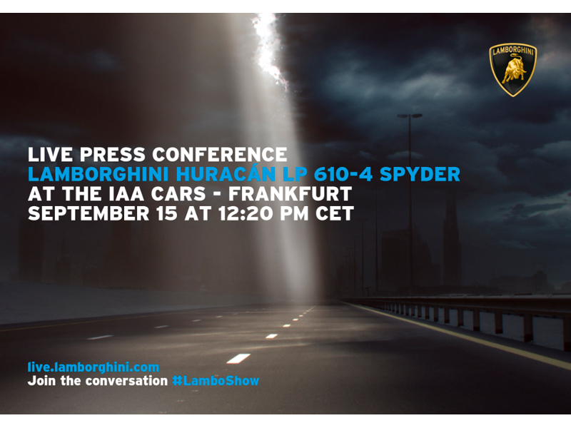 Press Conference Automobili Lamborghini IAA Frankfurt - 15 September 2015 Press Conference Automobili Lamborghini IAA Frankfurt - 15 September 2015