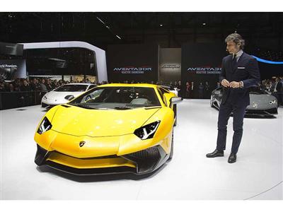 Lamborghini Press Conference at the 2015 Geneva Motor Show