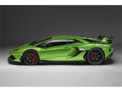 Aventador SVJ Studio Green side