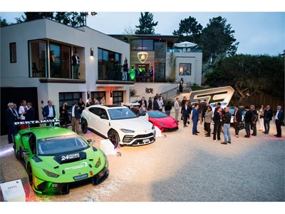 Lamborghini Models on display at Lamborghini Lounge Monterey