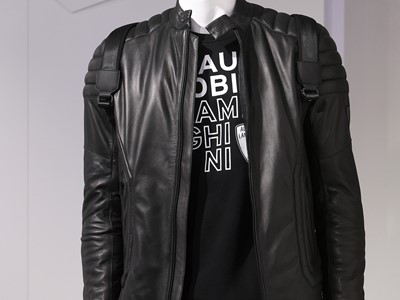Automobili Lamborghini Menswaear Collection AI20-21 - Black leather biker