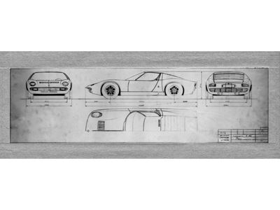 Lamborghini Miura technical drawing