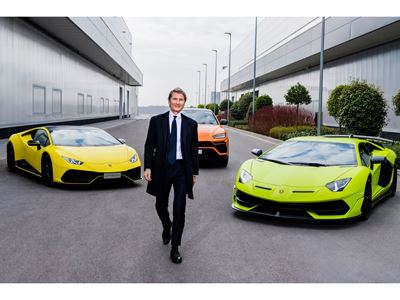 Stephan Winkelmann with cars