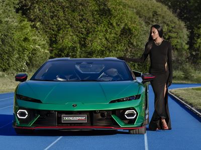 Lamborghini Temerario and Larissa Iapichino