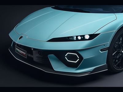 Lamborghini Temerario Ad Personam in Celeste Fedra and Bianco Phanes