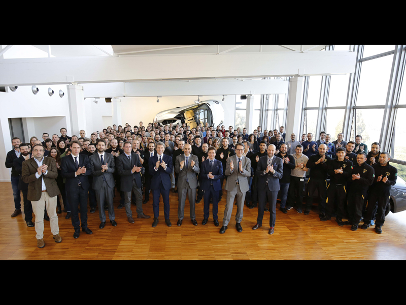 The New 150 Lamborghini Employees Together with Pres. & Ceo S. Winkelmann and the Management Board The New 150 Lamborghini Employees Together with Pres. & Ceo S. Winkelmann and the Management Board