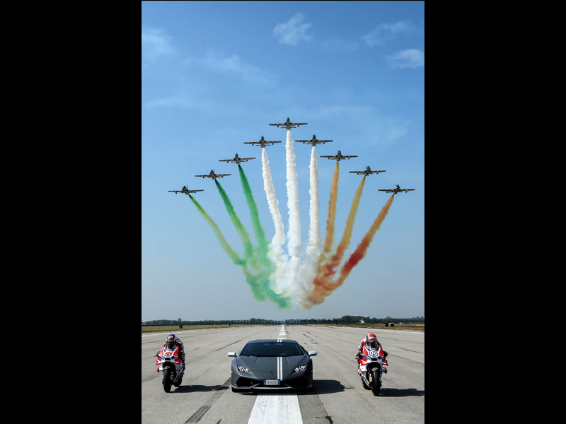 Frecce Tricolori and Lamborghini-Ducati Frecce Tricolori and Lamborghini-Ducati