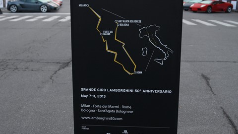 Grande Giro Lamborghini 50° - Milano Parc Fermè - 7 May