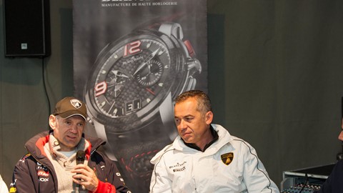 Adrian Newey with Lamborghini's Director of R&D and Head of Motorsport