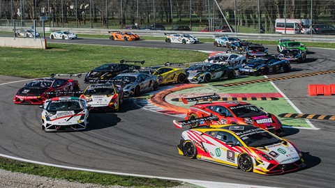 Lamborghini Super Trofeo racing action from Monza