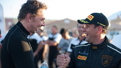 Kevin Conway and Dax Shepard celebrate success at Fontana