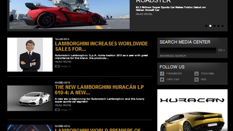 Lamborghini Media Site