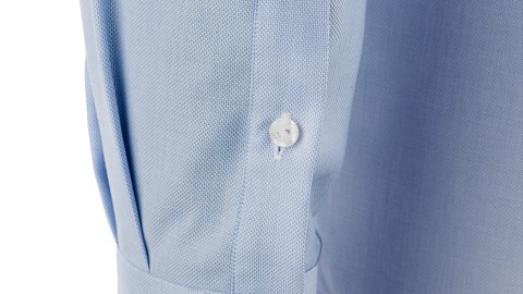Classic -  Regular Fit B.Down texture shirt Light Blue - Detail