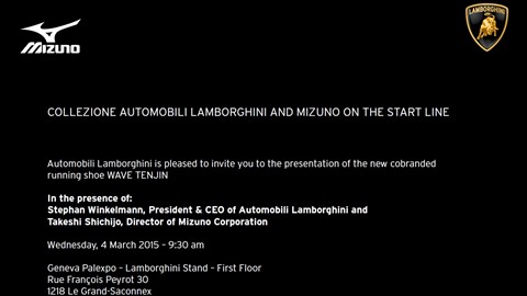 Collezione Automobili Lamborghini And Mizuno On The Start Line