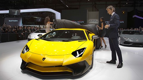 Lamborghini Press Conference at the 2015 Geneva Motor Show