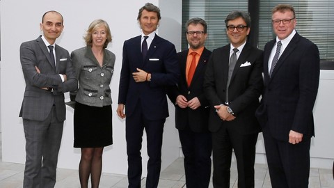 Inauguration DESI, from left - C. Domenicali, Ministro S. Giannini, S. Winkelmann, P. Mosch, L. de Meo, T. Sigi