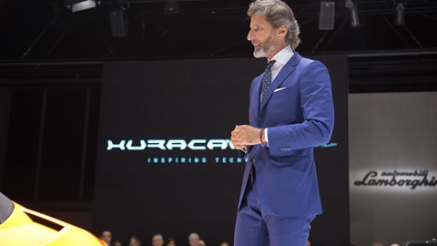 Stephan Winkelmann, President and CEO of Automobili Lamborghini and New Lamborghini Huracán LP 610-4 Spyder