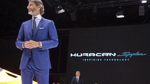 Stephan Winkelmann, President and CEO of Automobili Lamborghini and New Lamborghini Huracán LP 610-4 Spyder