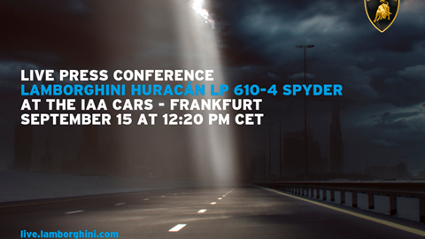 Press Conference Automobili Lamborghini IAA Frankfurt - 15 September 2015