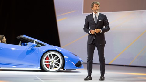 Stephan Winkelmann, President and CEO of Automobili Lamborghini and New Lamborghini Huracán LP 610-4 Spyder 5