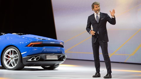 Stephan Winkelmann, President and CEO of Automobili Lamborghini and New Lamborghini Huracán LP 610-4 Spyder 7