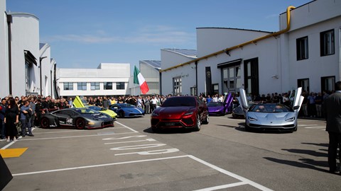 Car display at Automobili Lamborghini