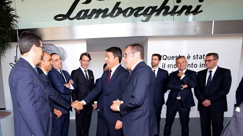 M. Renzi meets the Automobili Lamborghini Management Board