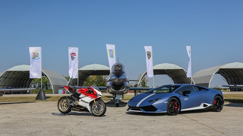 Frecce Tricolori and Lamborghini-Ducati