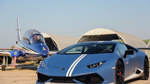 Frecce Tricolori and Lamborghini Huracan Avio