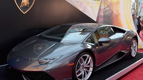 The Lamborghini Huracán on display