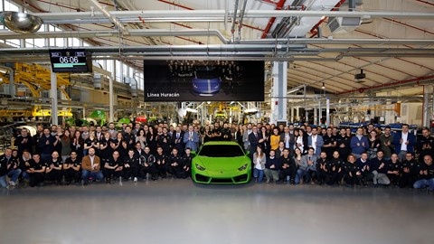 Automobili Lamborghini new employees with S. Domenicali and the Management Board