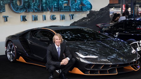 Michael Bay and the Lamborghini Centenario at the premiere of Transformers, The Last Knight