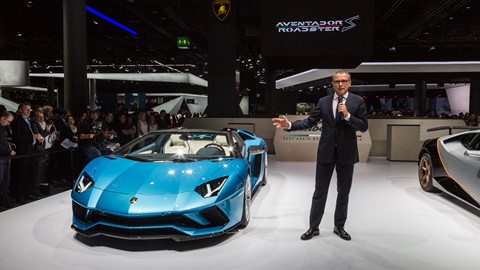 Stefano Domenicali, Chairman and CEO of Automobili Lamborghini and new Lamborghini Aventador S Roadster