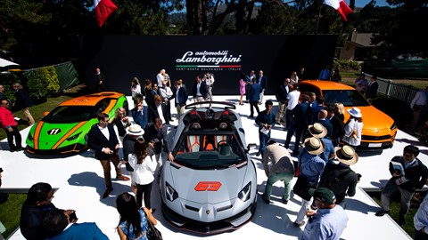 Lamborghini Display with crowds