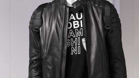 Automobili Lamborghini Menswaear Collection AI20-21 - Black leather biker