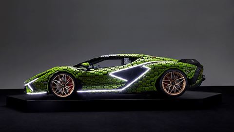 Life-size LEGO Technic Lamborghini Sian FKP 37