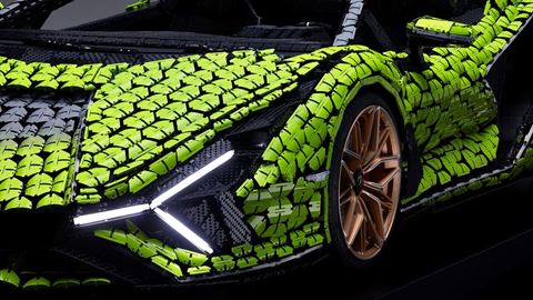 Life-size LEGO Technic Lamborghini Sian FKP 37