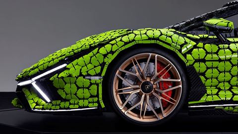 Life-size LEGO Technic Lamborghini Sian FKP 37
