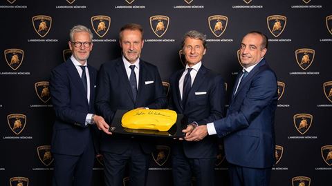 Christian Meyer, Martin Lohmann, Stephan Winkelmann, Federico Foschini at Grand Opening Munich 2022