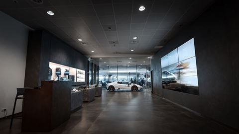 Huracan STO at Lamborghini corner at Bologna airport