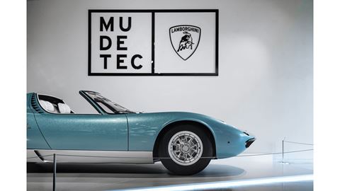 Lamborghini Miura Roadster. The unique 1968 example is on display at the MUDETEC in Sant’Agata Bolognese until 30 Novemb