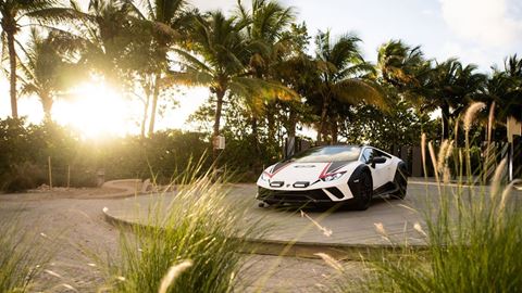 Lamborghini at the Beach Lounge in Miami