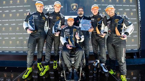 Lamborghini Super Trofeo Europe Am podium race one Nigel Bailly ART Line