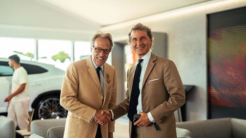 Duke of Richmond and Stephan Winkelmann Chairman and CEO Automobili Lamborghini