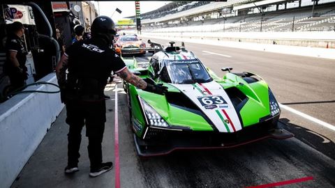 Encouraging race performance goes unrewarded for the Lamborghini SC63 at Indianapolis