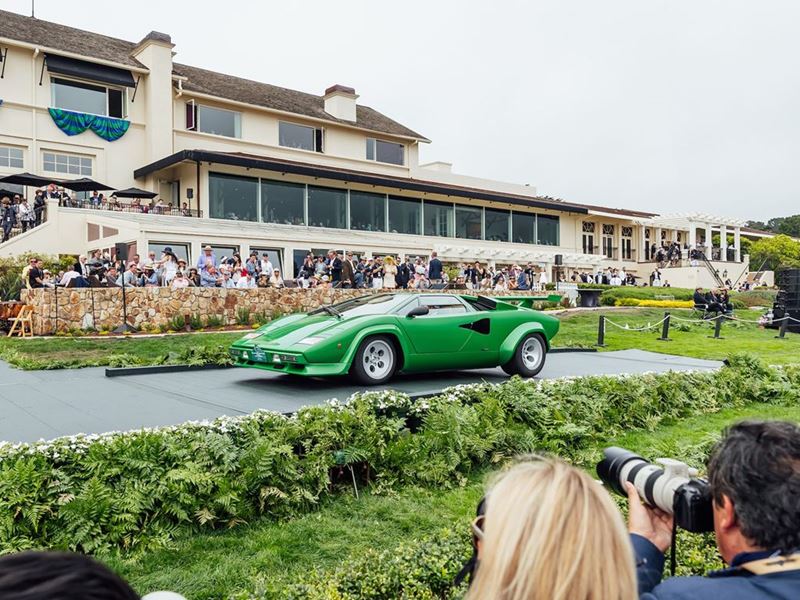 A celebration of the Lamborghini Countach at the Pebble Beach Concours d'Elegance (CA, USA). A speci