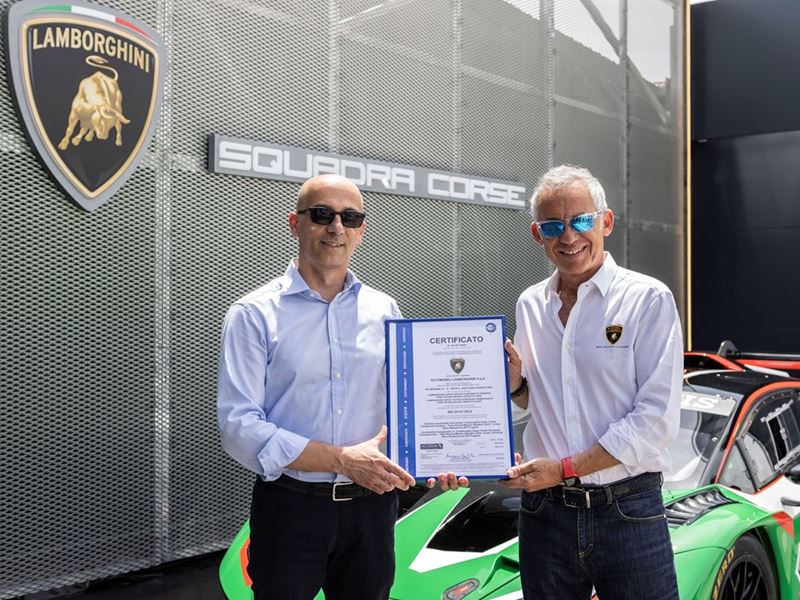 Lamborghini Squadra Corse obtains ISO 20121 certification