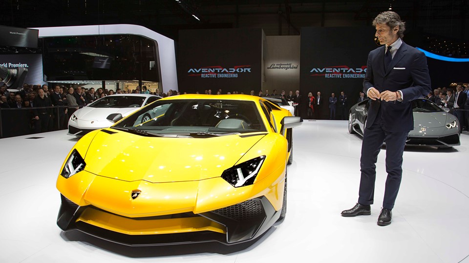 Lamborghini Press Conference at the 2015 Geneva Motor Show
